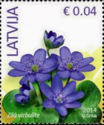 Lettonia 2014 - serie Fiori: 0,04 €