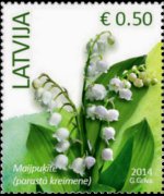 Lettonia 2014 - serie Fiori: 0,50 €