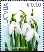 Lettonia 2014 - serie Fiori: 0,10 €