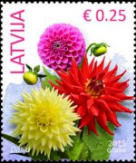 Lettonia 2014 - serie Fiori: 0,25 €