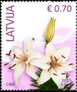 Lettonia 2014 - serie Fiori: 0,70 €