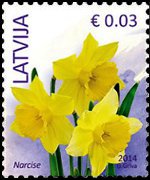 Lettonia 2014 - serie Fiori: 0,03 €