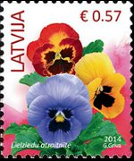 Lettonia 2014 - serie Fiori: 0,57 €