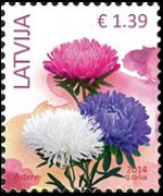 Lettonia 2014 - serie Fiori: 1,39 €