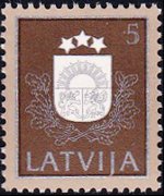 Lettonia 1991 - serie Stemma: 5 k