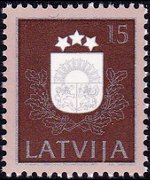 Lettonia 1991 - serie Stemma: 15 k
