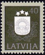Lettonia 1991 - serie Stemma: 40 k