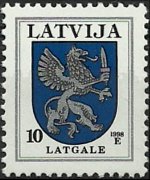 Lettonia 1994 - serie Stemmi: 10 s