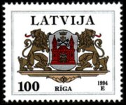 Lettonia 1994 - serie Stemmi: 100 s