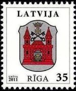 Latvia 2002 - set Coat of arms: 35 s