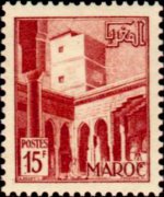 Marocco 1949 - serie Vedute cittadine: 15 fr