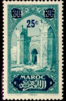 Marocco 1923 - serie Monumenti: 25 c su 30 c