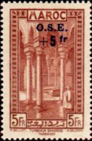 Marocco 1933 - serie Vedute: 5 fr + 5 fr