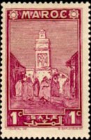 Marocco 1939 - serie Paesaggi e monumenti: 1 c