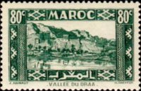 Marocco 1939 - serie Paesaggi e monumenti: 80 c