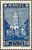 Marocco 1939 - serie Paesaggi e monumenti: 2,50 fr