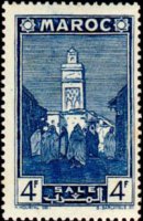 Marocco 1939 - serie Paesaggi e monumenti: 4 fr