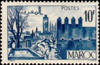 Marocco 1947 - serie Vedute cittadine: 10 fr