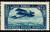 Marocco 1922 - serie Aereo su Casablanca: 75 c