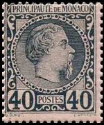 Monaco 1885 - serie Principe Carlo III: 40 c