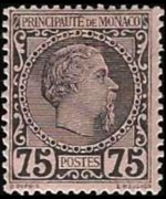 Monaco 1885 - serie Principe Carlo III: 75 c