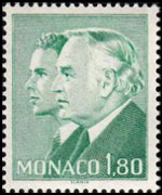 Monaco 1981 - set Prince Rainier III and Albert: 1,80 fr