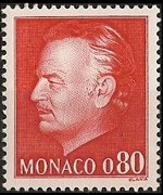 Monaco 1974 - set Prince Rainier III: 0,80 fr