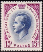 Monaco 1955 - set Prince Rainier III: 15 fr