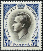 Monaco 1955 - set Prince Rainier III: 30 fr