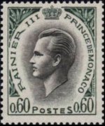 Monaco 1955 - set Prince Rainier III: 0,60 fr