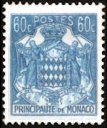 Monaco 1937 - serie Stemma dei Grimaldi: 60 c