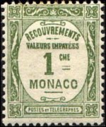 Monaco 1925 - serie Cifra: 1 c
