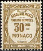 Monaco 1925 - serie Cifra: 30 c