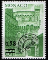 Monaco 1976 - serie Torre dell'orologio: 0,58 fr su 0,54 fr