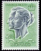 Monaco 1966 - serie Principe Ranieri III e Principessa Grace: 3,00 fr