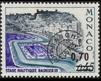 Monaco 1962 - serie Stadio nautico: 0,70 fr su 0,45 fr