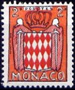 Monaco 1954 - set Coat of arms: 2 fr