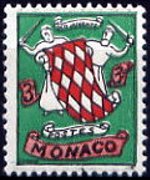 Monaco 1954 - set Coat of arms: 3 fr