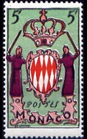 Monaco 1954 - set Coat of arms: 5 fr
