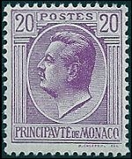 Monaco 1924 - serie Principe Luigi II: 20 c