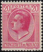 Monaco 1924 - set Prince Louis II: 20 c