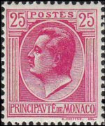 Monaco 1924 - set Prince Louis II: 25 c