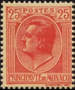 Monaco 1924 - serie Principe Luigi II: 25 c