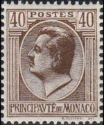 Monaco 1924 - serie Principe Luigi II: 40 c