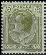 Monaco 1924 - set Prince Louis II: 75 c