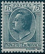 Monaco 1924 - set Prince Louis II: 75 c