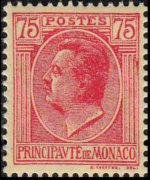 Monaco 1924 - serie Principe Luigi II: 75 c