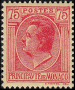 Monaco 1924 - set Prince Louis II: 75 c