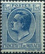 Monaco 1924 - serie Principe Luigi II: 1,25 fr