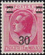 Monaco 1924 - serie Principe Luigi II: 30 c su 25 c